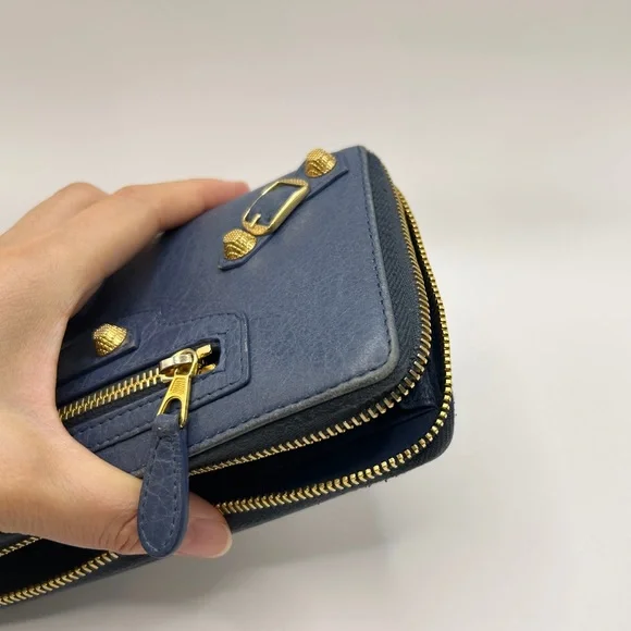 Balenciaga Motocross Giant 12 Continental Wallet in Blue - Picture 13 of 16